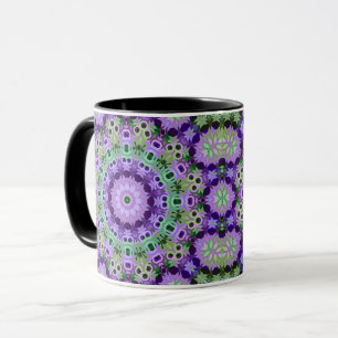 Mug Mandala round pattern kaleidoscope retro hippi