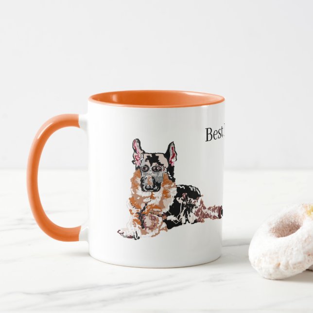 Mug Man's Best Friends German Shepherd (With Donut)