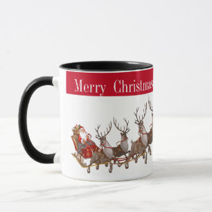 Mug Merry Christmas Santa and Sleigh
