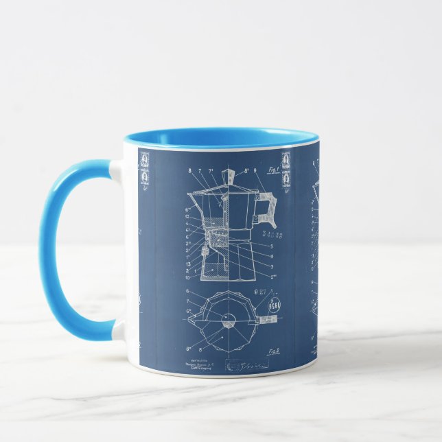Mug Moka cafetiere espresso bialetti blueprint (Left)