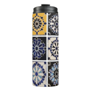 Mug - Moroccan Zellige Mosaic Navy Mustard Tile