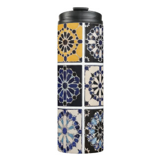Mug - Moroccan Zellige Mosaic Navy Mustard Tile