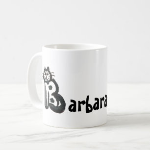 Mug - Name with Initial Cat Letter B