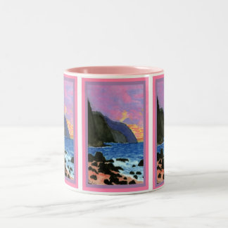 Mug-NaPali Sunset Magenta-Filled Sky Two-Tone Coffee Mug