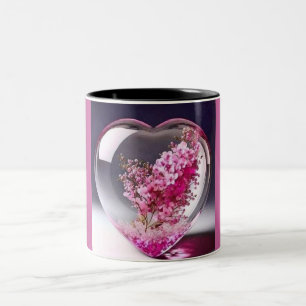 Mug of Affection: Floral Heart Design for Coffee &