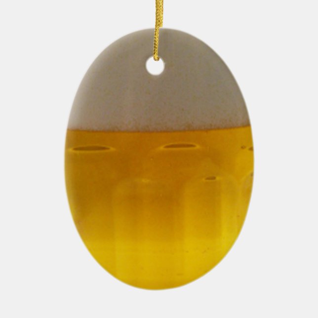 Mug of Beer Ceramic Tree Decoration (Front)