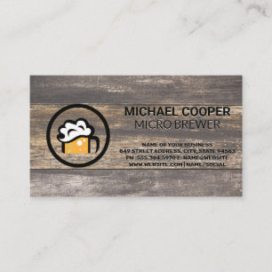 Mug of Beer Glass   Brewery Business Card