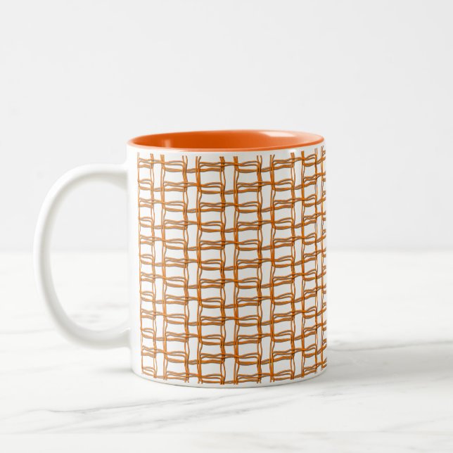 Mug - Orange Wire Pattern (Left)