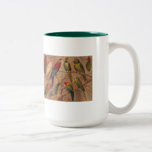 Mug, Parrots Galore Two-Tone Coffee Mug