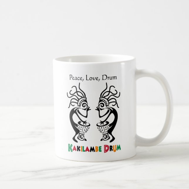 Mug - Peace, Love, Drum - Kakilambe Drum Log (Right)