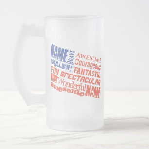 Mug Personalised Name(s) Words USA flag