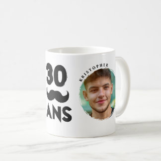 Mug personalized 30th anniversary 2 photos preno