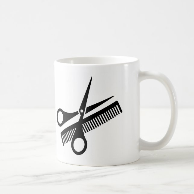 Mug personalized for hairdresser/barber's shop (Right)