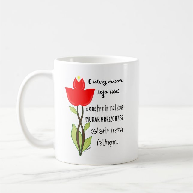 Mug personalized with sentence and illustration (Left)