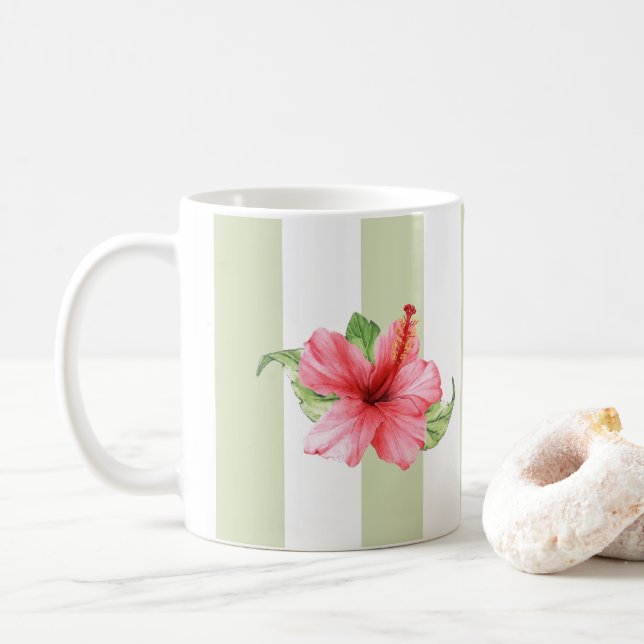 Mug - Pink Hibiscus (With Donut)