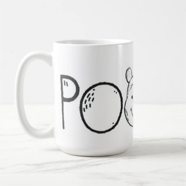 MUG ( POOH WITH DASHING FONT IN YELLOW 🟡 COLOUR D (Left)
