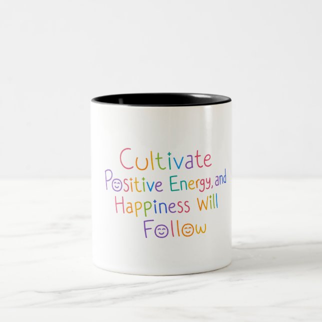 Mug positive energy quote (Center)