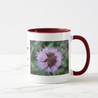 Mug purple flower with black text: have a nice day