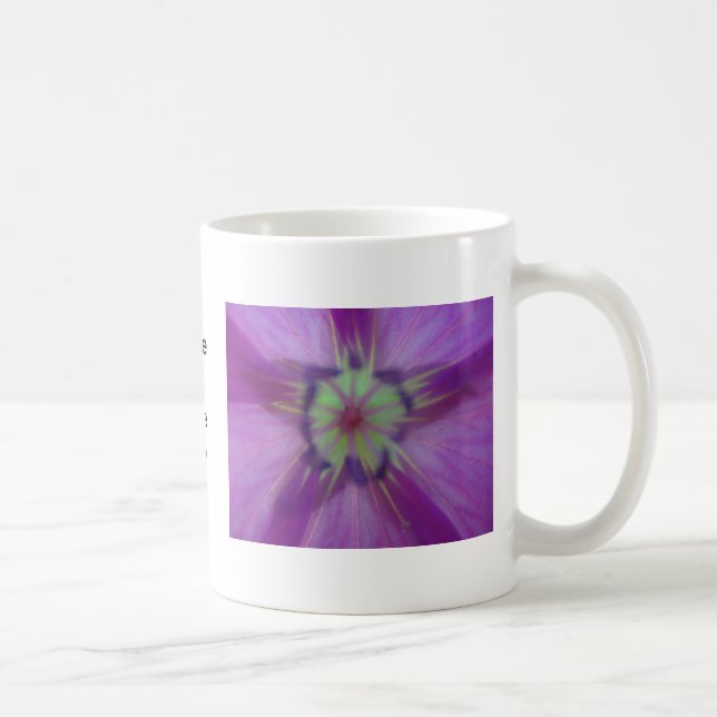 Mug purple flower with text: "have a nice day" (Right)