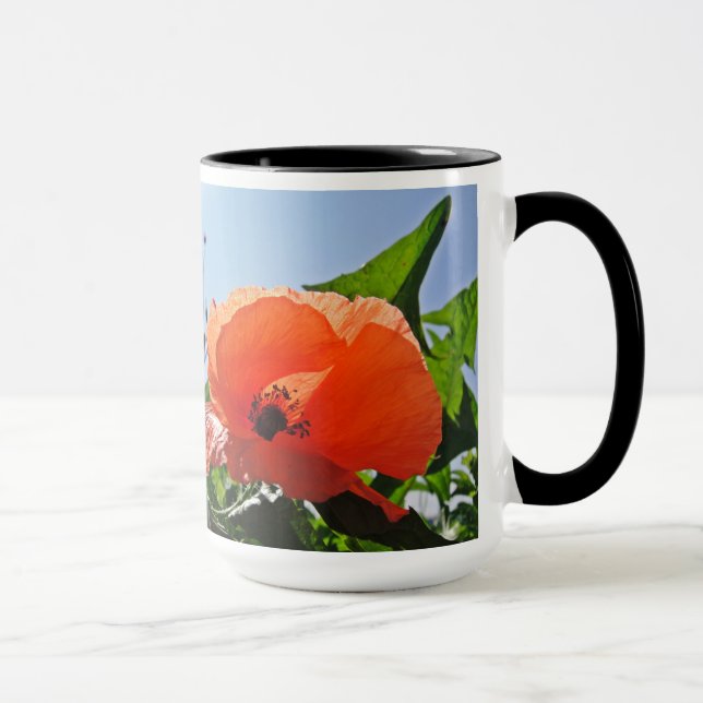 Mug red poppy: "have A nice day" (Right)
