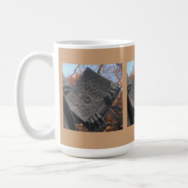 Mug Rights Of Man Held By Thomas Paine Statue (Left)