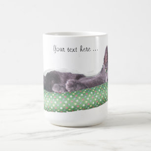 Mug - Russian Blue kitten