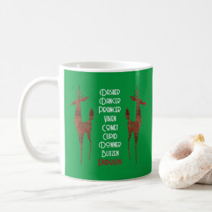 Mug-  Santa's Reindeer -Rudolph  Coffee Mug