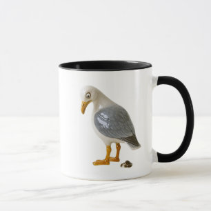 Mug seagull takes a look at his fiente.