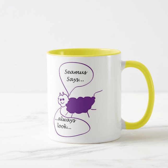 Mug: Seamus the Sheep Says... Bright Side Mug (Right)