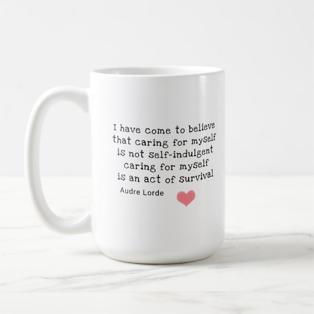Mug Self Care quote Audre Lorde / WWC Logo  (Left)