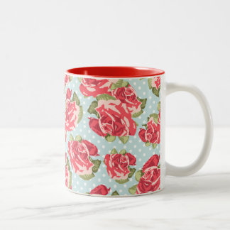 Mug Shabby Chic Roses Floral Vintage