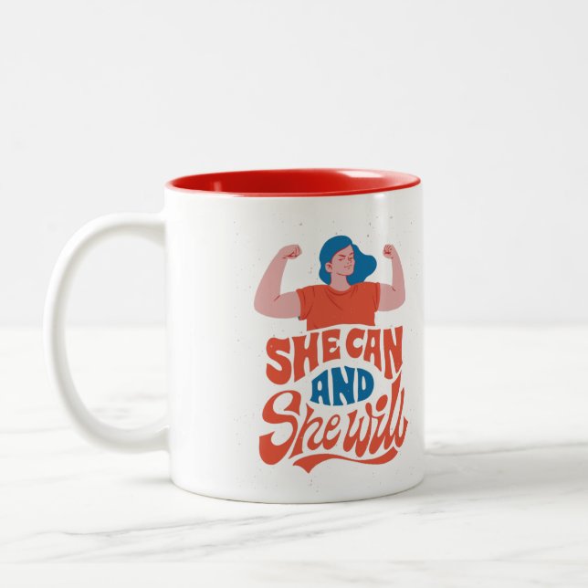 Mug - She Can and She Will - Women's Day Special (Left)