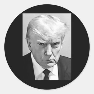 Mug Shot - Donald Trump Mug Shot Classic Round Sticker
