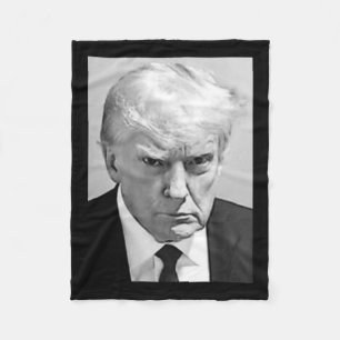 Mug Shot - Donald Trump Mug Shot Fleece Blanket