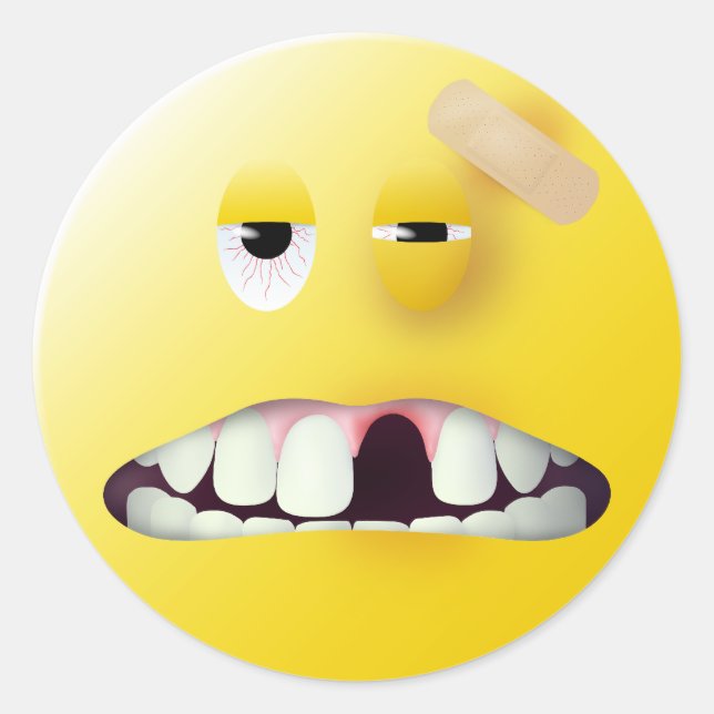 Mug Shot Face Classic Round Sticker (Front)