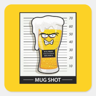 Mug Shot Square Sticker