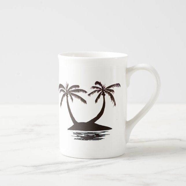 Mug - Silhouette of Tropical Island  (Right)
