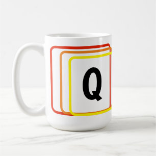 Mug - Simplistic Geometric Shapes and Initial