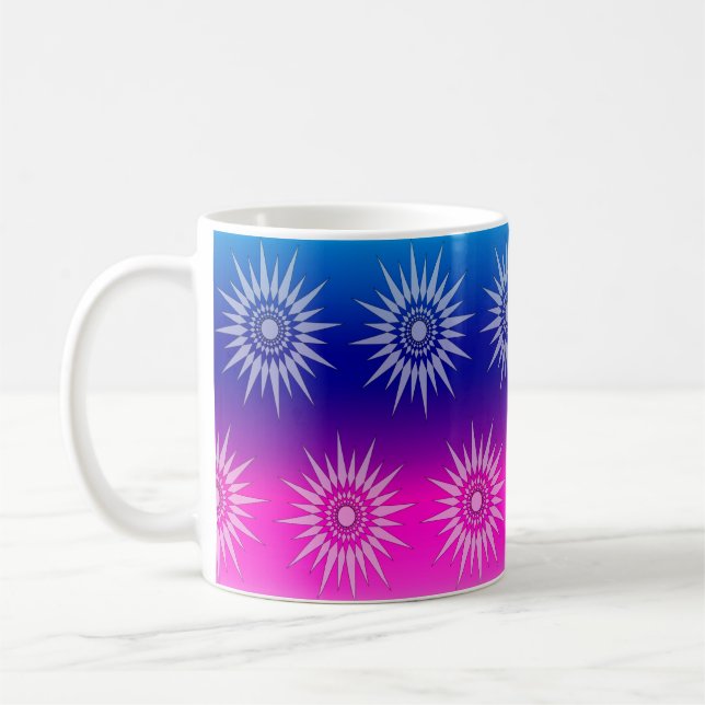 Mug - Star Graphic on Blue and Pink (Left)