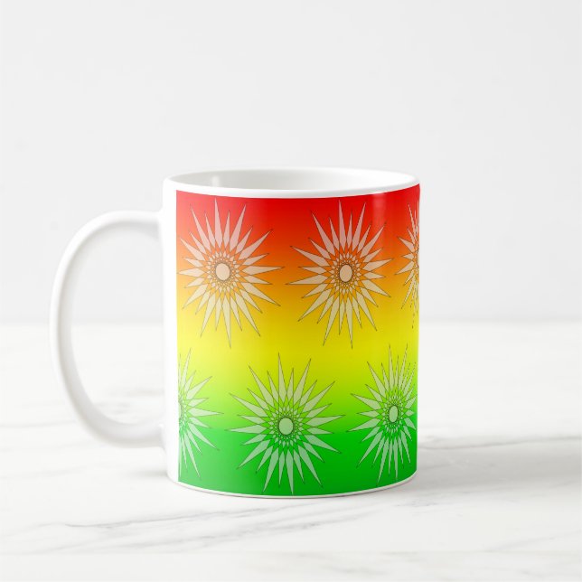Mug - Star Graphic on Summer Colours (Left)