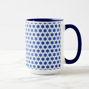 Mug - Stylised Flowers in Rows (Dark Centre)