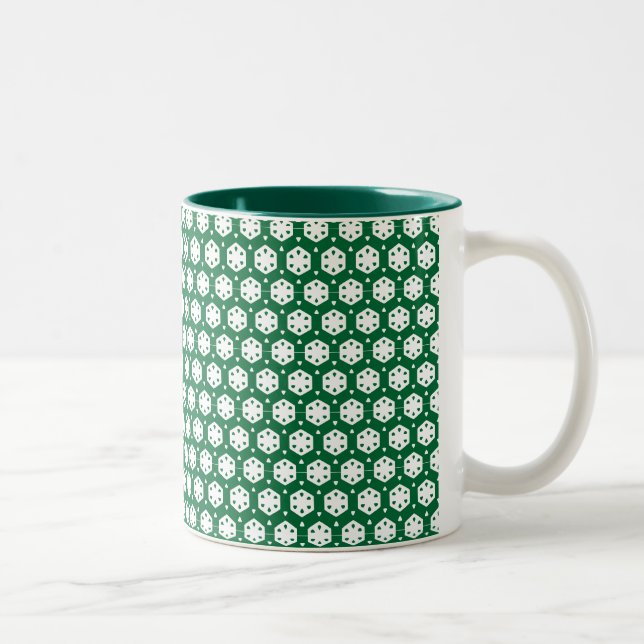 Mug - Stylised White Rivets in Rows (Right)