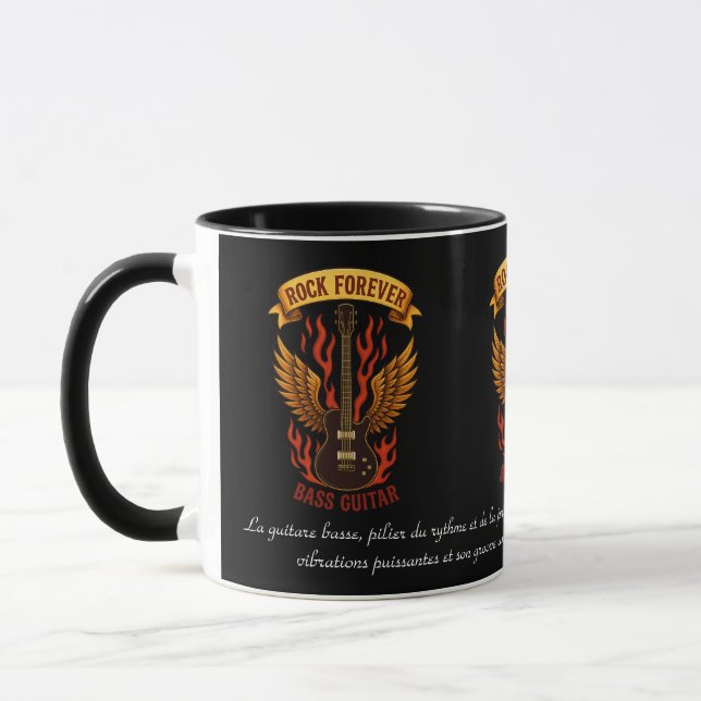 Mug tasse, Rock Forever, guitare basse (Left)