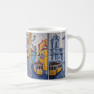 mug tram streets of Lisbon azulejos