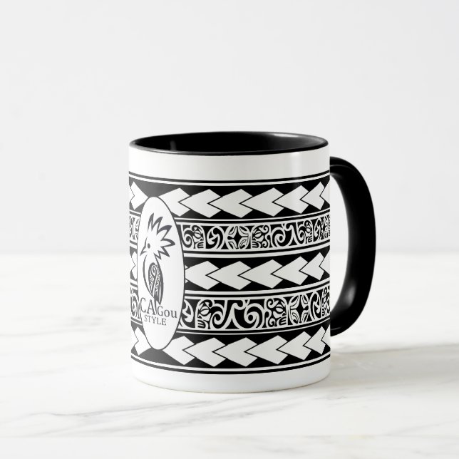 Mug Tribal Ethnic Black (Front Right)