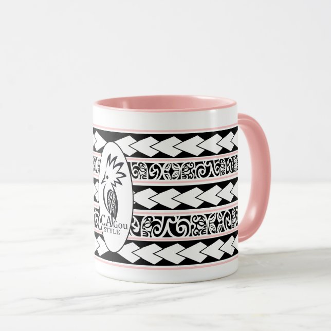 Mug Tribal Ethnic Old Pink (Front Right)