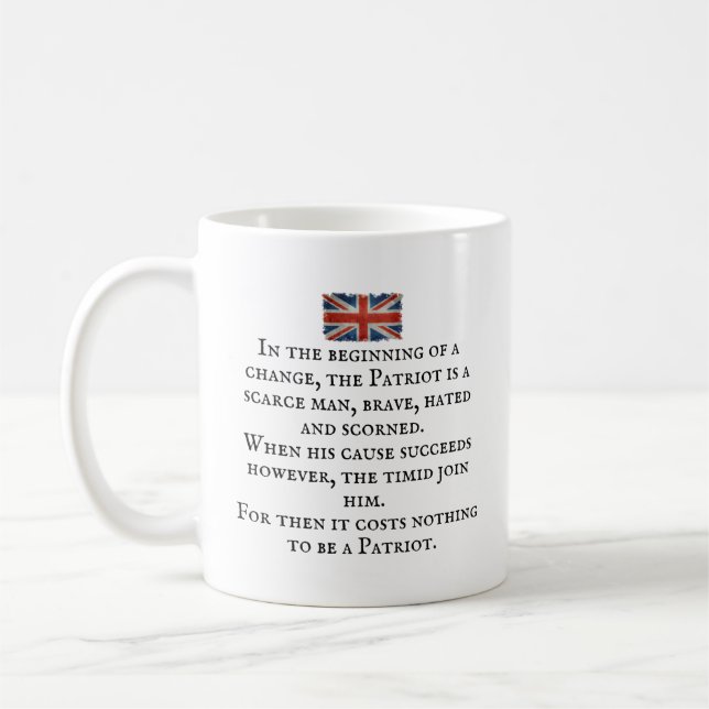 Mug - Union Jack Flag With Patriotic Slogan 14 (Left)