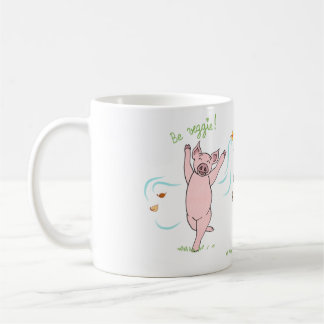 Mug vegan, pig, cow and sheep: Be veggie!