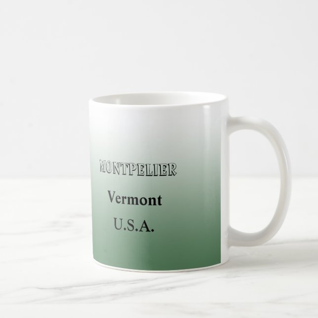 Mug - Vermont State Map with City (Right)