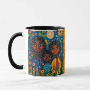 Mug-Vibrant Night Garden Mum and Children Mug